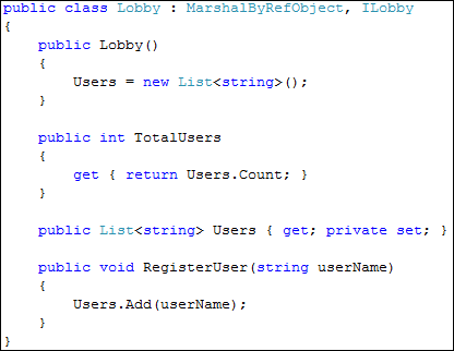 Lobby Remoting Implementation